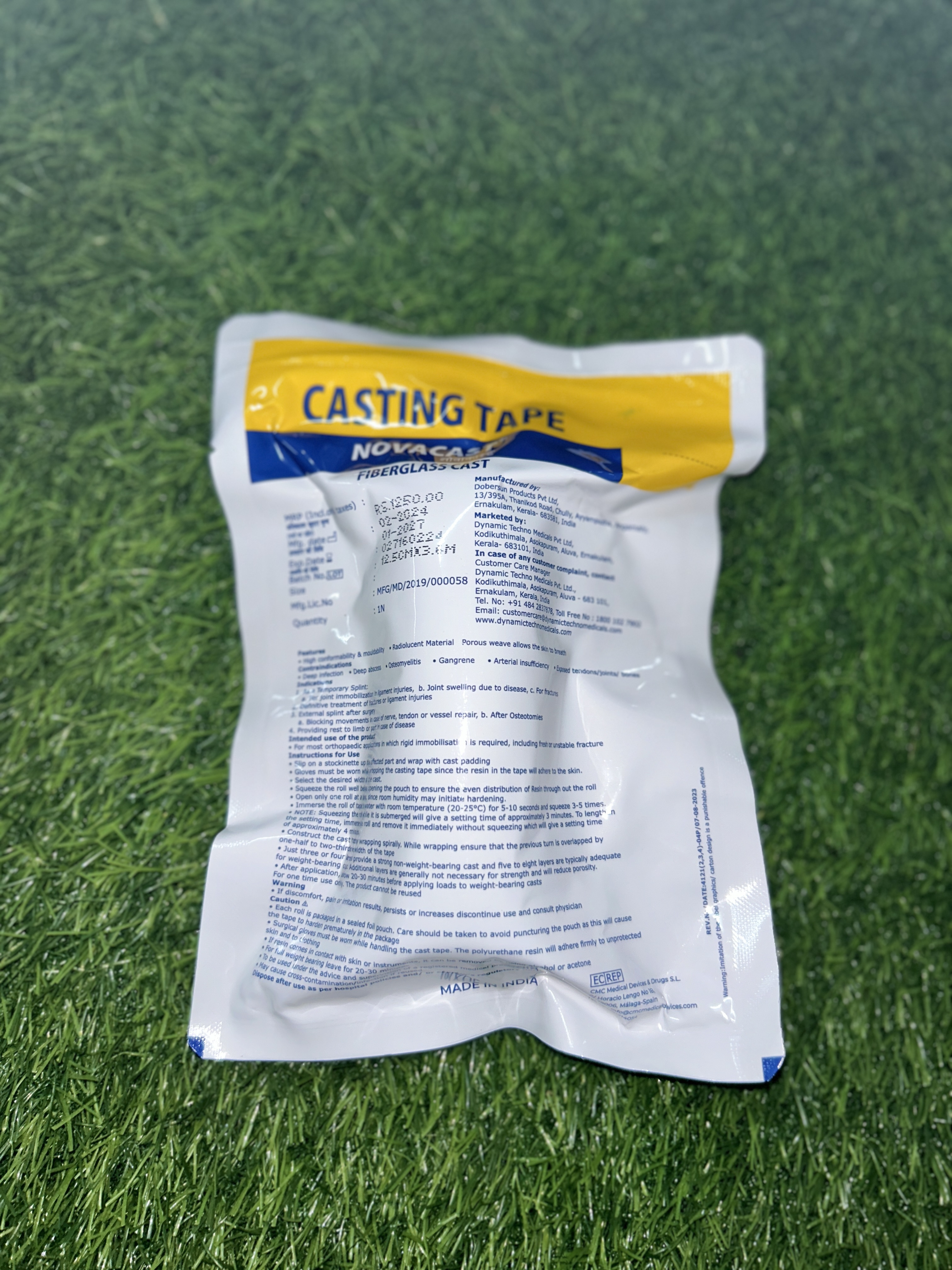 Fiberglass Casting Tape Nova Cast - 12 Cm X 15 Cm | Lightweight, Radiolucent, Quick-setting, Breathable, Gauge Bandage Dressing