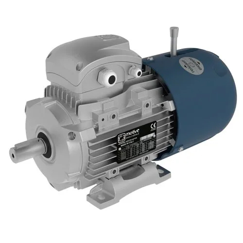 200 Rpm Geared Brake AC Motor - 0.25 HP, 230/415 Volt, 50-60 HZ | Three-Phase, Electric Start, Totally Enclosed, Enhanced Safety