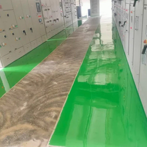 ESD Epoxy Flooring Service - Epoxy Resin, 2-3mm Thickness, Green Color | High Compressive Strength, Static Dissipative, Chemical & Abrasion Resistant