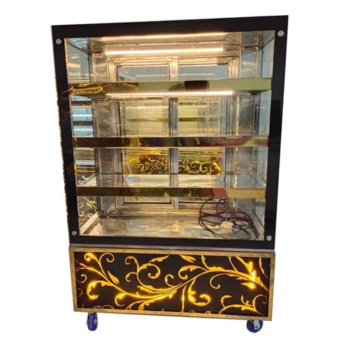 Stainless Steel Display Counter - Color: Brown