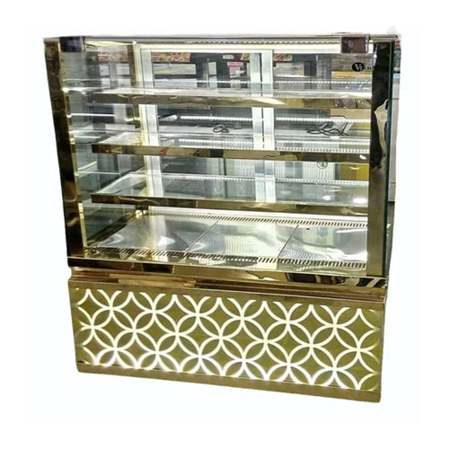 Stainless Steel Sweet Display Counter - Color: Brown