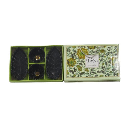 Lavish Gift Set - High-Quality Polished Glass, 200 ml Size, Elegant Black Color - Exquisite Home Decor Collection for Special Occasions