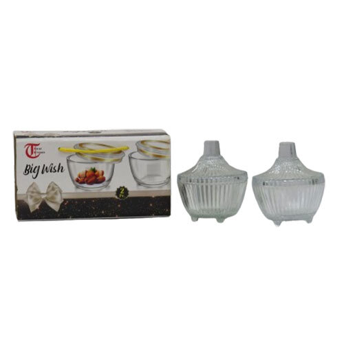 2pcs Bowl Set - High-Quality Glass, 200 ml, Various Colors | Polished Surface, Elegant Glass Handles, Durable and Easy to Clean