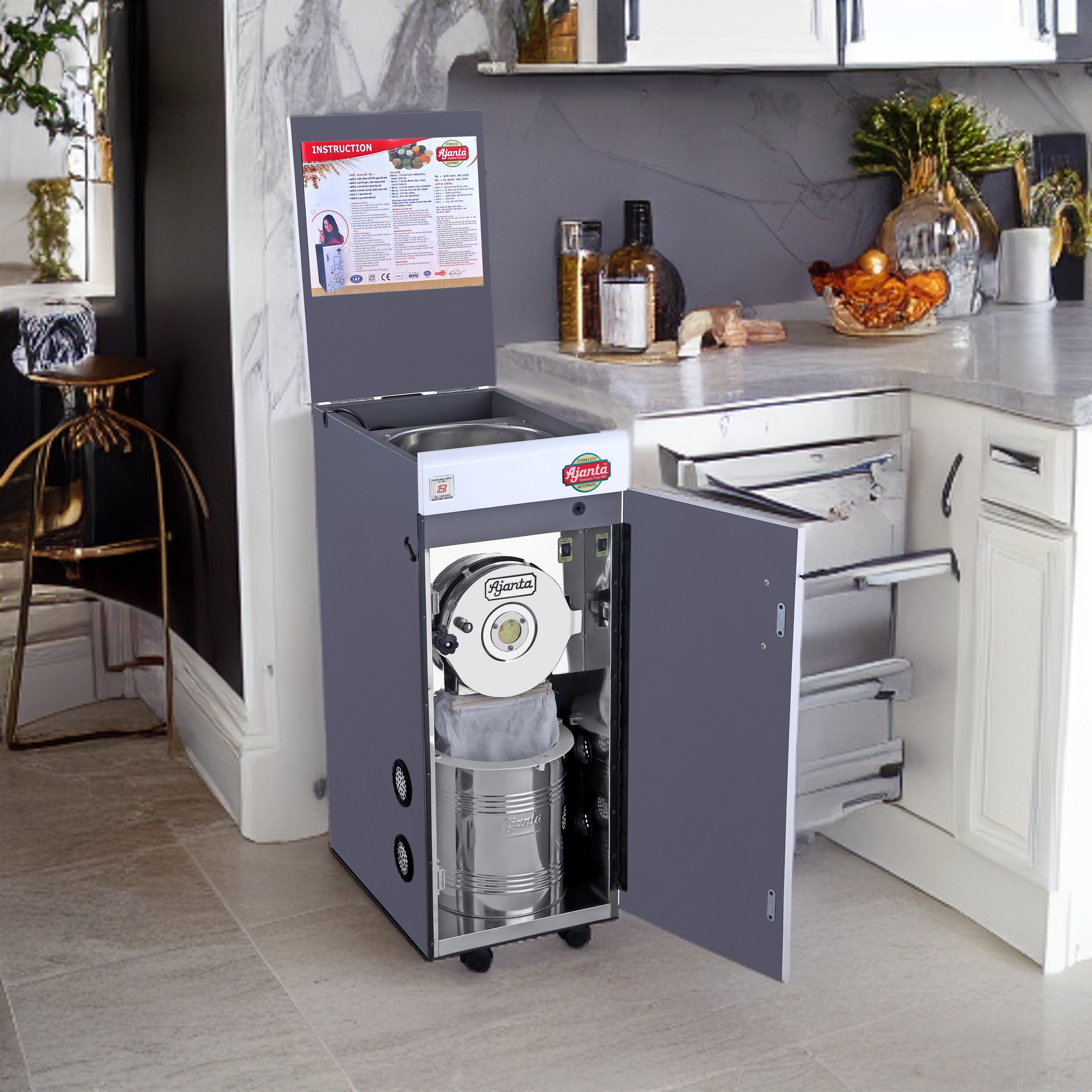 Flour Mill Machine - Color: Yellow