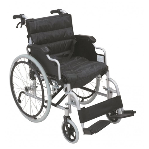 KW 903 LQ एल्युमीनियम व्हील चेयर, आर्म और फुट रेस्ट के साथ, हटाने योग्य