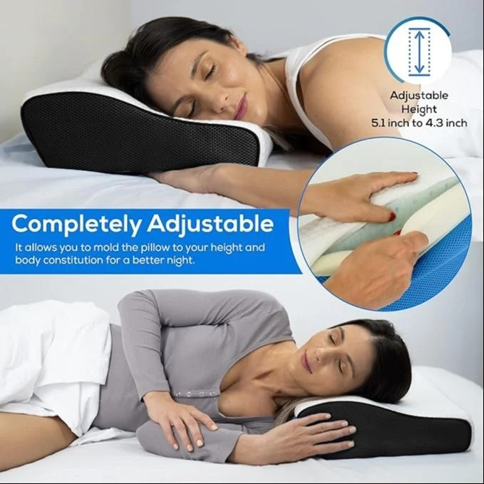 Memory Foam Anti Snoring Pillow - Material: Polyester