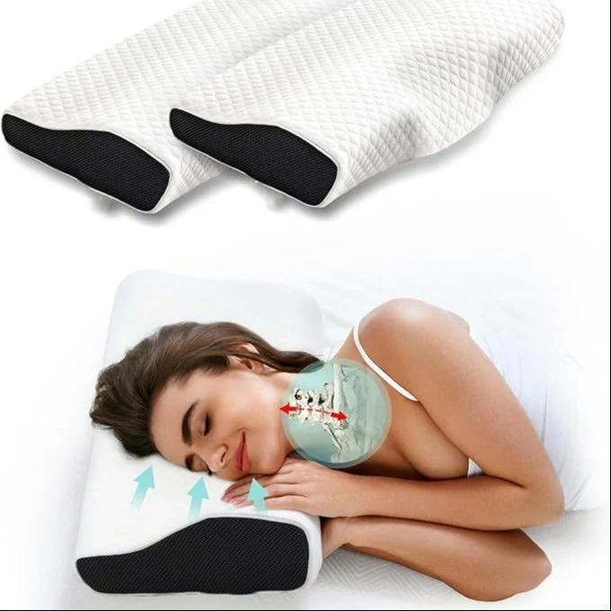 Memory Foam Anti Snoring Pillow - Material: Polyester