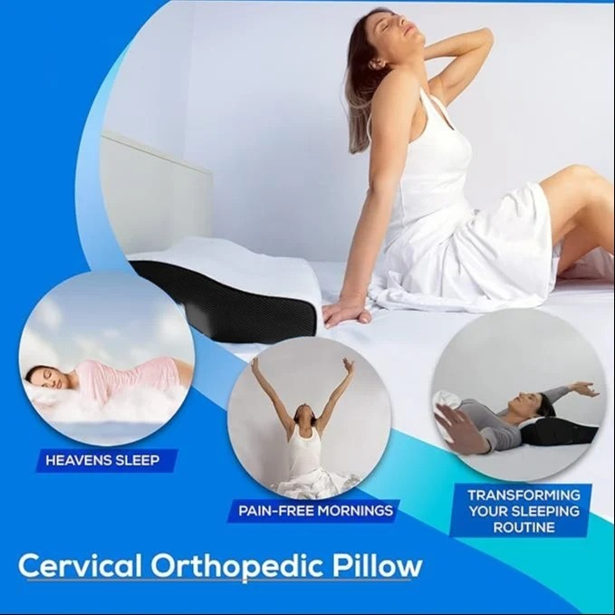 Memory Foam Anti Snoring Pillow - Material: Polyester