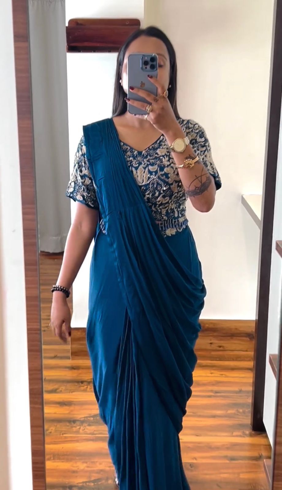 Embroidery Work Saree - Color: Varied