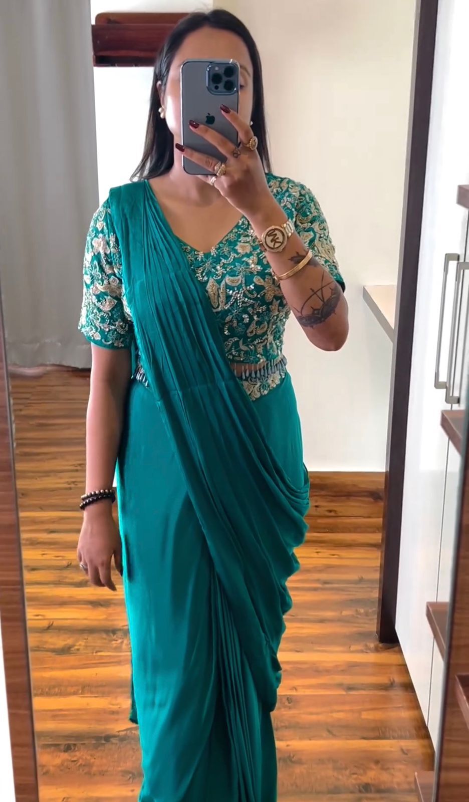 Embroidery Work Saree - Color: Varied