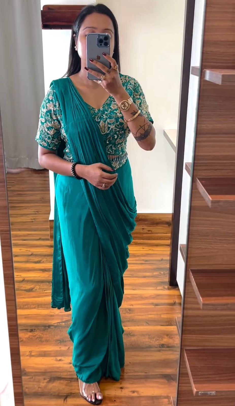 Embroidery Work Saree - Color: Varied