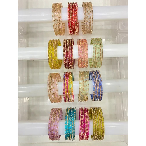 Colored Glass Bangles - High-Quality Glass Material, Fashion-Forward Design for Women, Vibrant Colors for Party Elegance