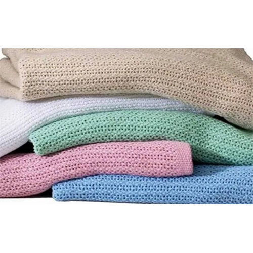 Leno Thermal Blanket - Leno Weaving, 66x90 Inches, Multicolor Design | Fully Customizable, Textured Openwork Effect For Bath Use