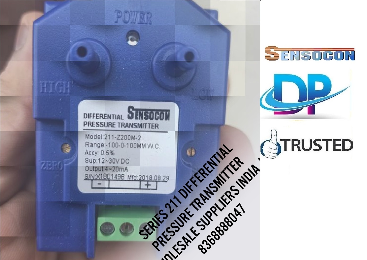 Sensocon Usa Series 211-d500a-1 Differential Pressure Transmitter From Lalumau Lalganj Uttar Pradesh - Accuracy: 1 %