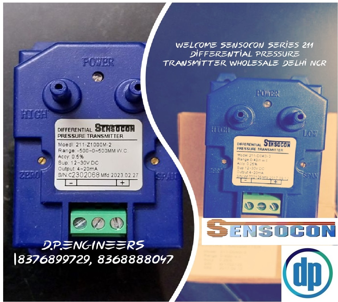 Sensocon Usa Series 211-d500a-1 Differential Pressure Transmitter From Lalumau Lalganj Uttar Pradesh - Accuracy: 1 %