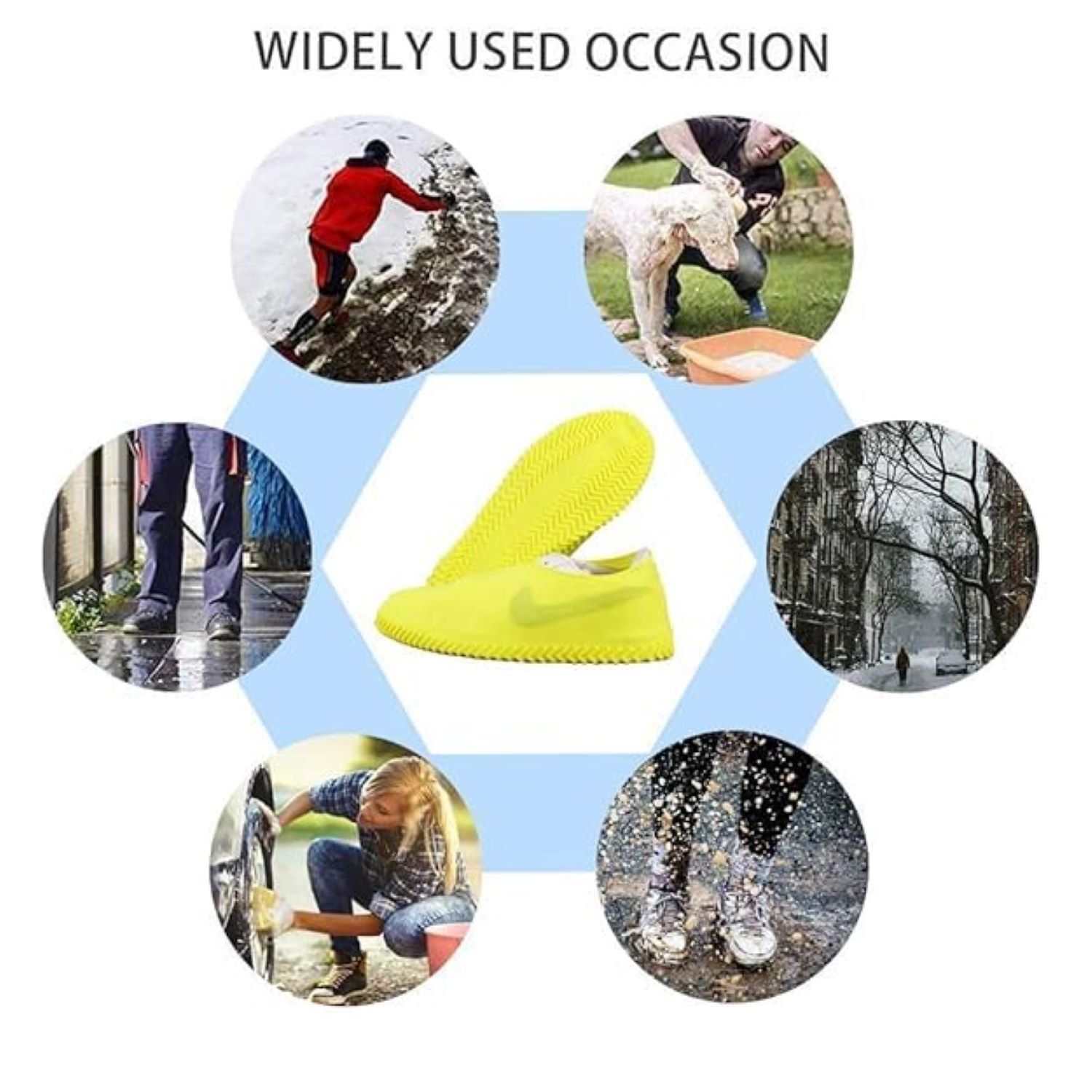 Shoe Cover - Silicone Material | High Elasticity Waterproof Anti-slip Reusable Lightweight Versatile For Outdoor Activities