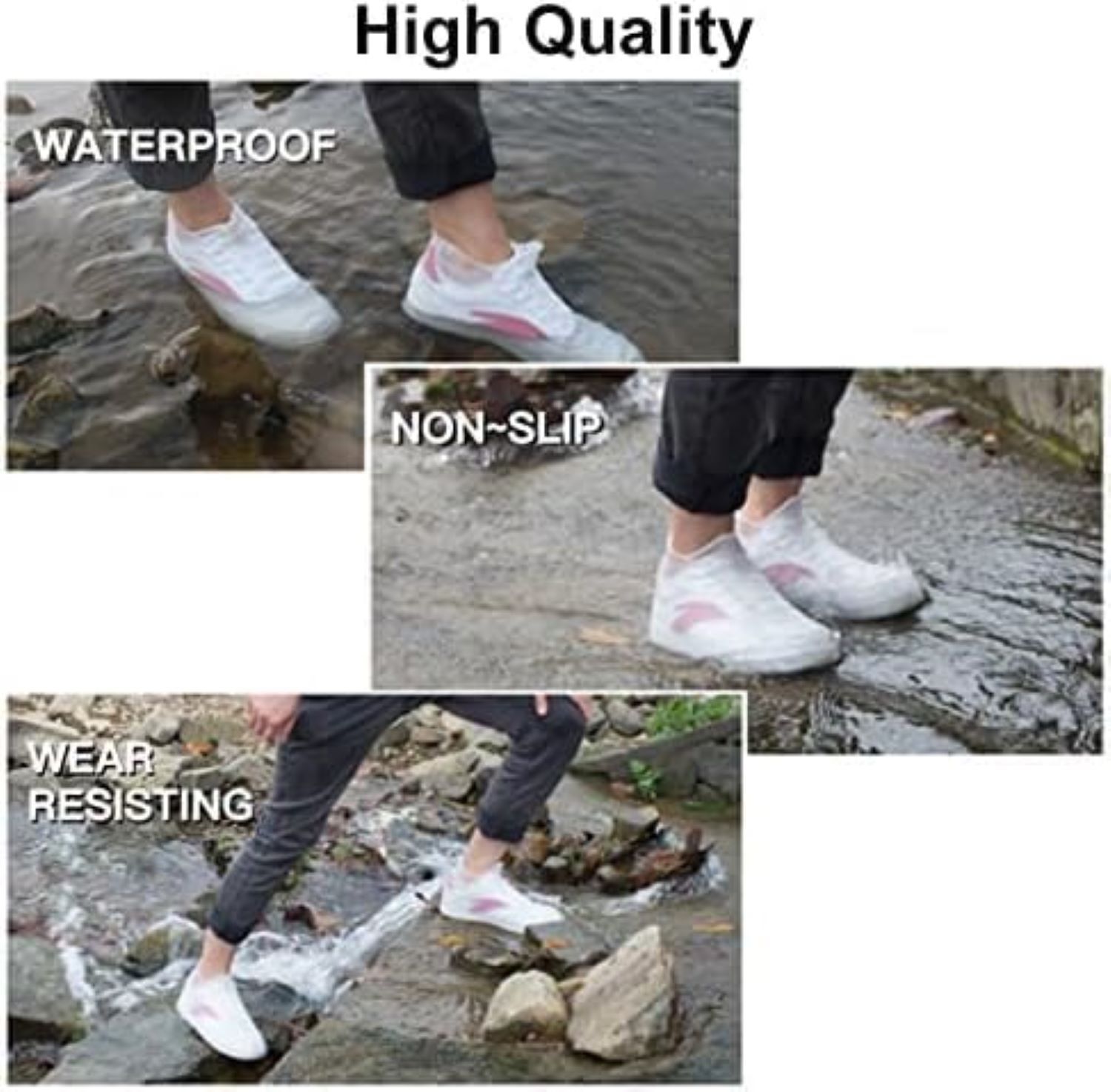 Shoe Cover - Silicone Material | High Elasticity Waterproof Anti-slip Reusable Lightweight Versatile For Outdoor Activities