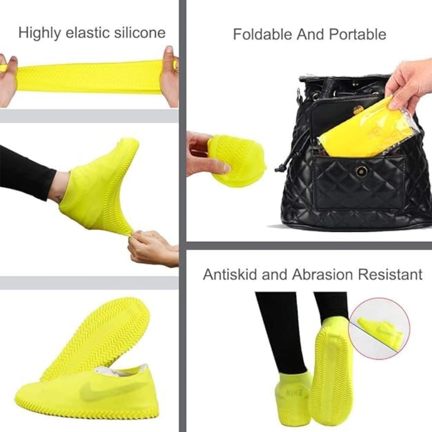 Shoe Cover - Silicone Material | High Elasticity Waterproof Anti-slip Reusable Lightweight Versatile For Outdoor Activities