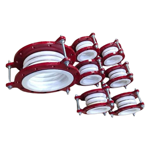 Ptfe Bellow With M.S Floating Rotating Flanges With Control Rod - Color: Red
