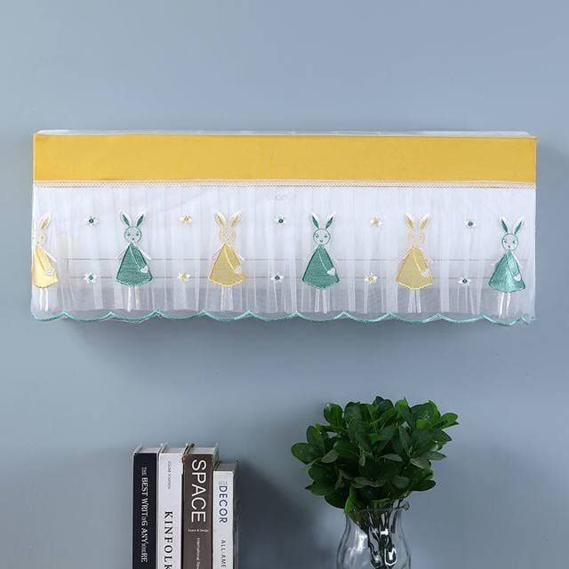 Ac Cover 1.5 Ton & 2 Ton - High-quality Dustproof Fabric, 99x33x21 Cm , Waterproof & Trendy Design With Premium Embroidery Work For Year-round Protection