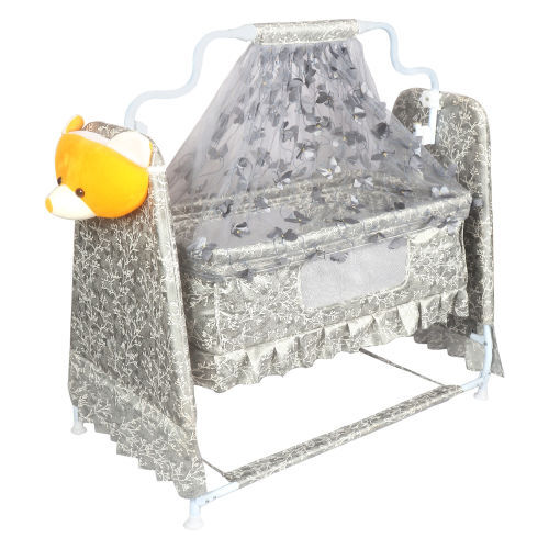 Fancy Baby Cradle - Solid Wood Structure, Elegant Design , Cozy Padding For A Soothing Sleep Experience