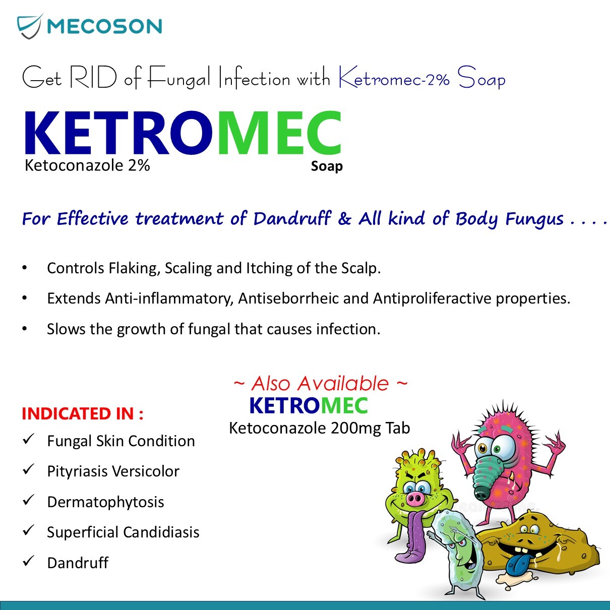 Ketoconazole 2% Soap - Anti-fungal Treatment For Skin Infections | White, Alcohol Free, Easy To Use, Suitable For Adults, Normal Skin, Store In Cool Dry Place