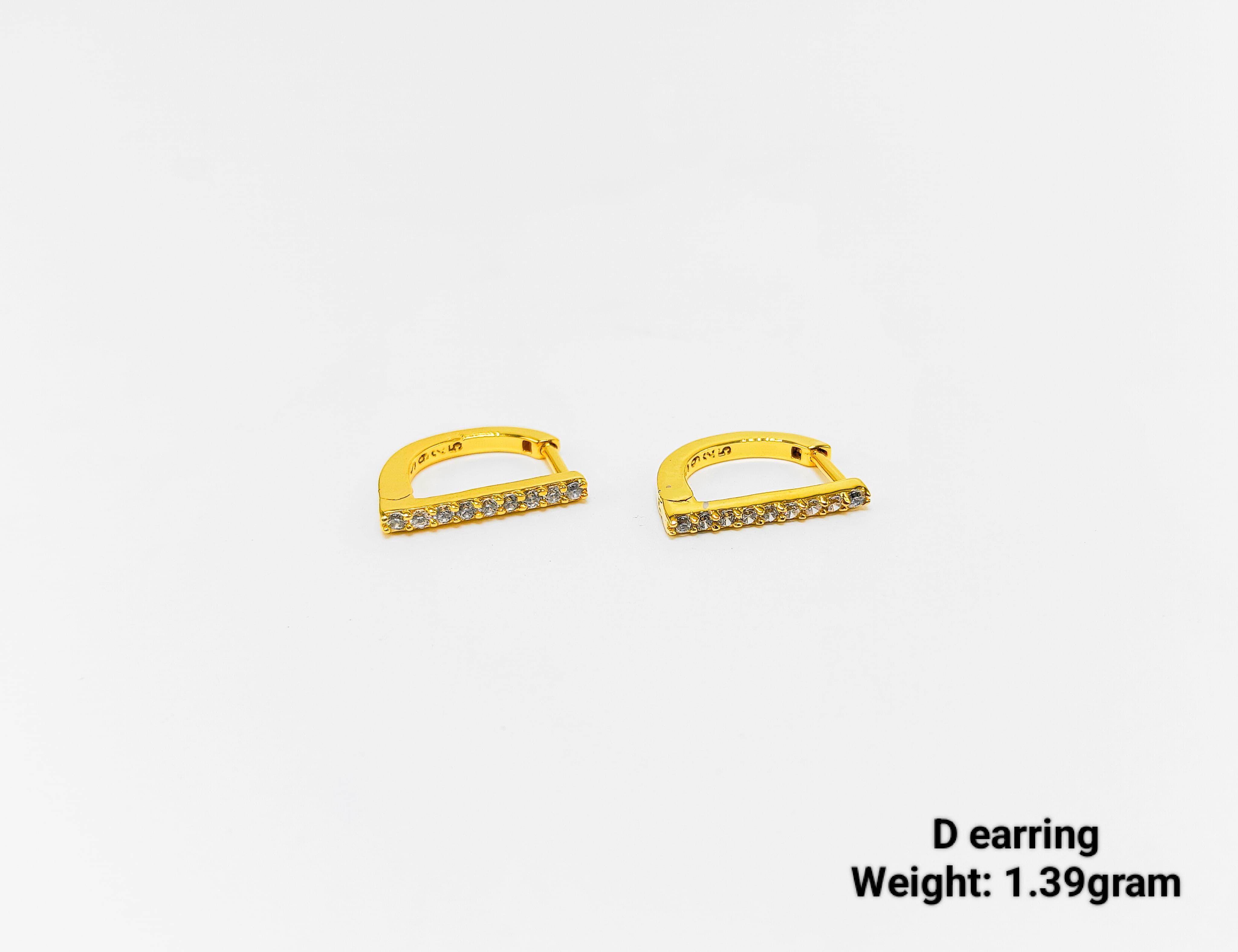 New Design 92.5 Silver D Earring