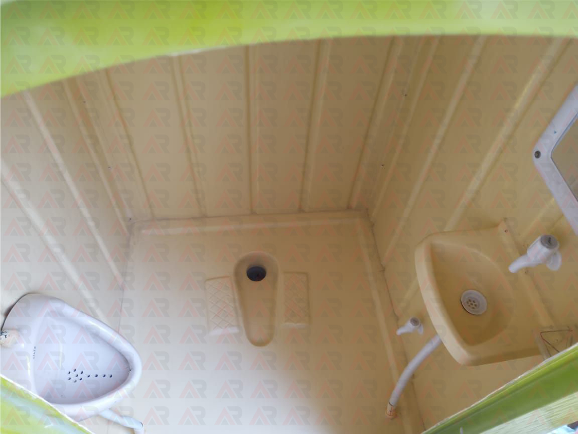 Frp Indian With Urinal And Washbasin Portable Toilet - Color: As Per Requirement