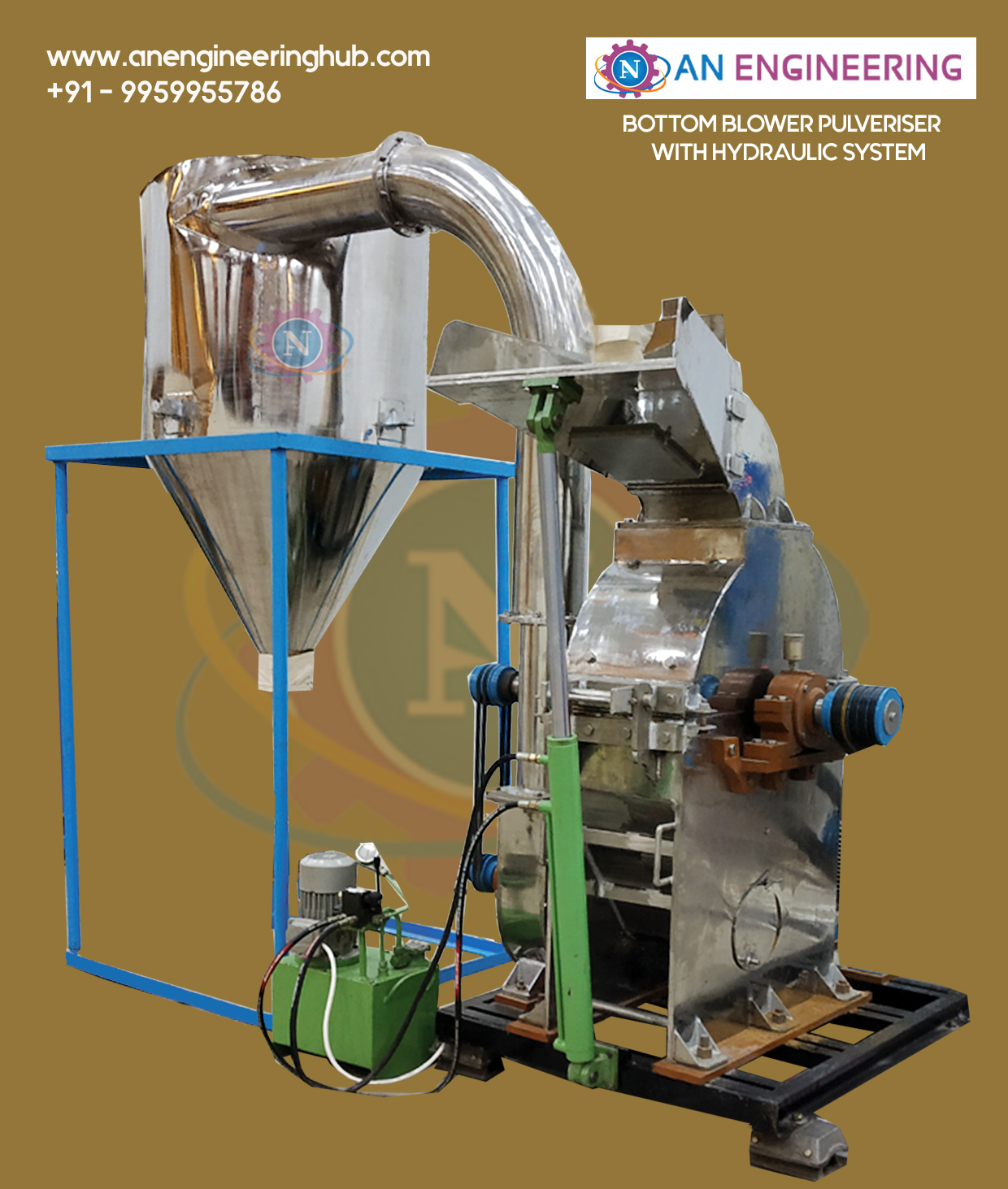 Chilli Grinding Machine - Material: Stainless Steel