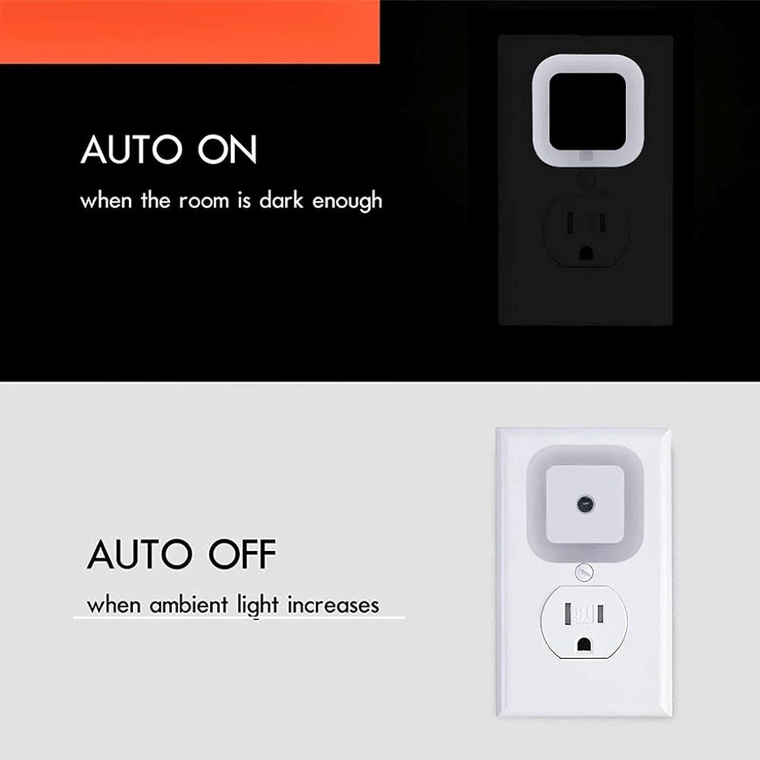 Night Lamp Sensor - Abs Material, 6.5x6.5x5 Cm, Blue Color | Energy-efficient Led, Automatic Sensor Control, Soft Illumination, Square Design