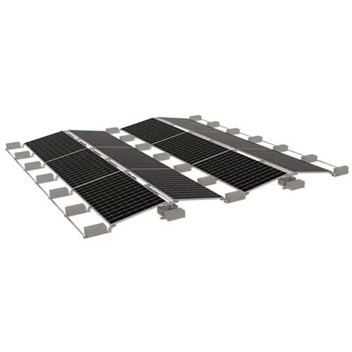 Dual Flex Rack Flat Roof Solar Panel - Color: Black