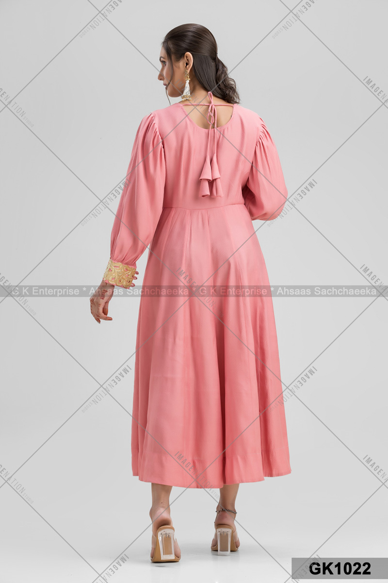 Rayon Cotton Embroidery Stripes Party Wear With Latkan Gk1022 - Color: 4 Colors