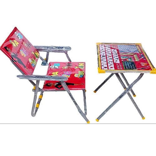 Red Kids Study Table Chair Set