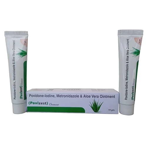 Povidone-Iodine Metronidazole Aloe Vera Ointment - 95% Pharmaceutical-Grade Cream, Antiseptic and Antibiotic for Skin Wounds and Infections