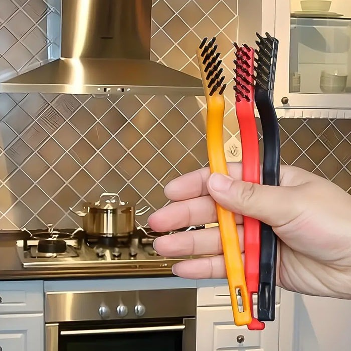 Mitsico 5 Pcs Wire Brush And Scraper Set - Stainless Steel, Multicolor | Durable Plastic & Bristle Materials For Versatile Cleaning Solutions