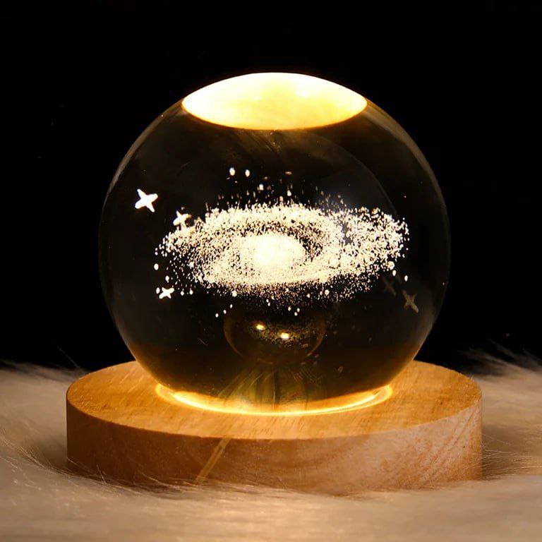 3d Crystal Ball Night Lamp - Height: 10  Centimeter (Cm)