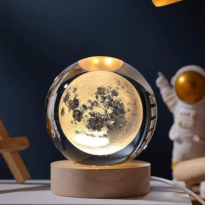 3d Crystal Ball Night Lamp - Height: 10  Centimeter (Cm)