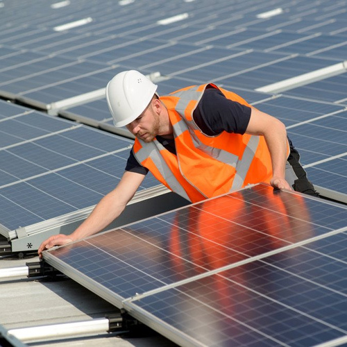 Dual Flat Fix Fusion Solar Panel - Color: Silver