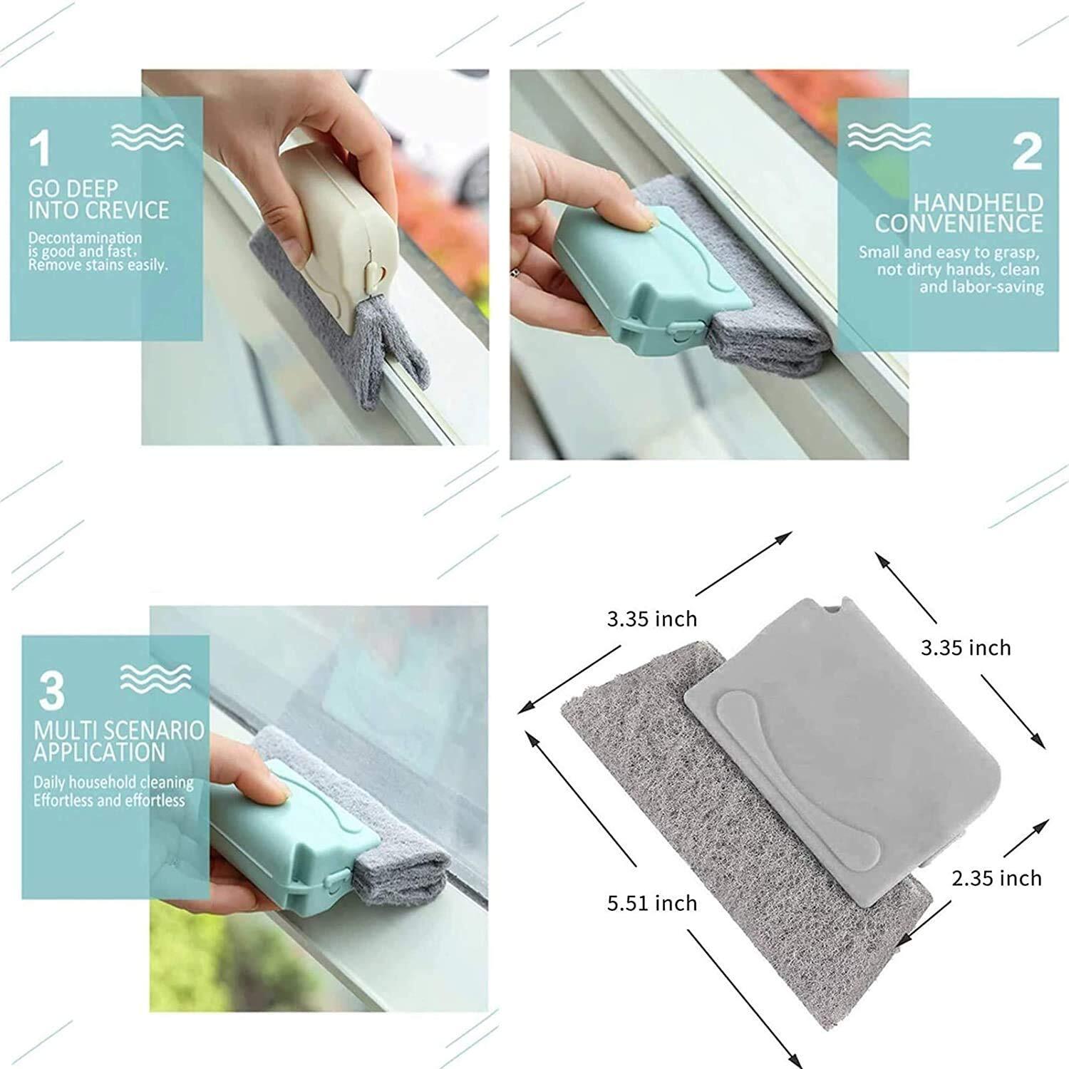Window Cleaner Brush - 3.3x3.3x5.5 Inches | Pp Material Handle, Fixed Brush Head, Multi-scene Application For Effortless Cleaning Of Gaps And Slides