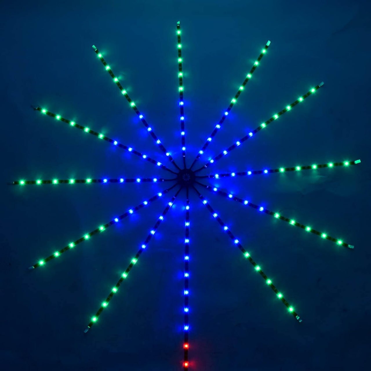Firework Led Strip Lights - Plastic Material, Free Size, Multicolor Rgb Lighting | Music Sound Sync, Bluetooth Control With Remote, Dream Color Effects