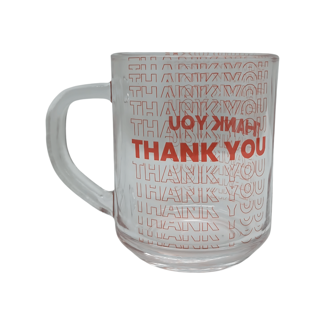 Clear Glass Coffee Mug - 11 Oz (325 Ml), Transparent Glass Material, Customizable Design, Microwave & Dishwasher Safe, Thermal Shock Resistant, Ergonomic Handle