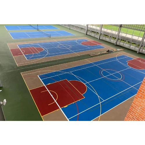 6Mm Acrylic Flooring - Color: Blue Red