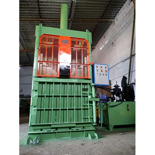 V60 Waste Paper Baling Machine - MS Material, 10 HP Power, 220-240V | Green and Orange Coated, User-Friendly Design, Industrial Waste Management