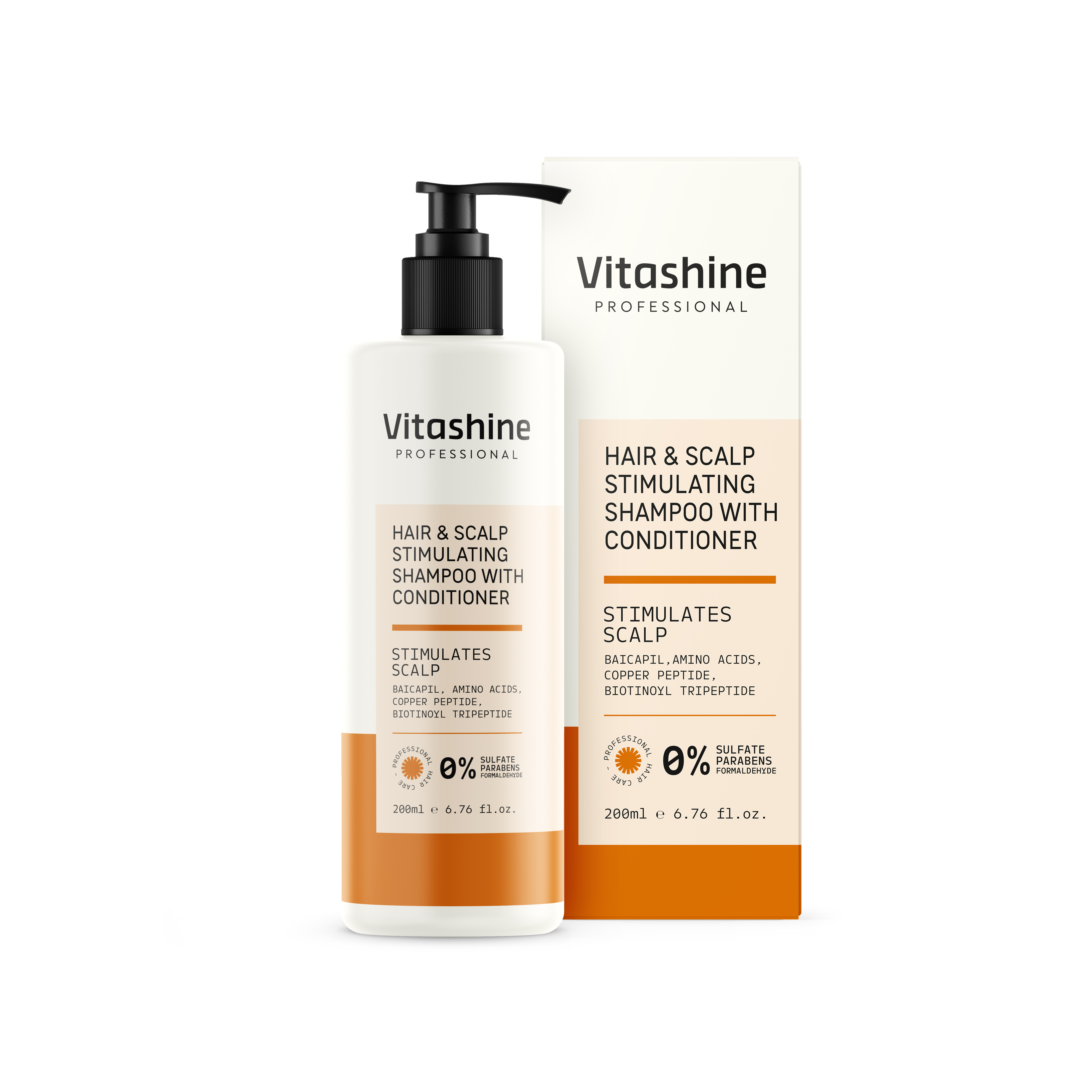 Vitashine Professional Hair & Scalp Stimulating Shampoo - 200 Ml | Strengthens Hair Reduces Frizz Enhances Volume And Luster
