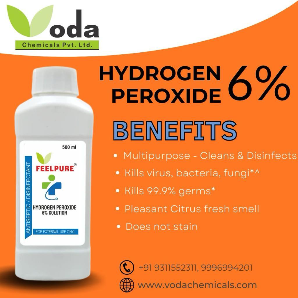 Hydrogen Peroxide 6% Solution 500ml - Application: Hospital