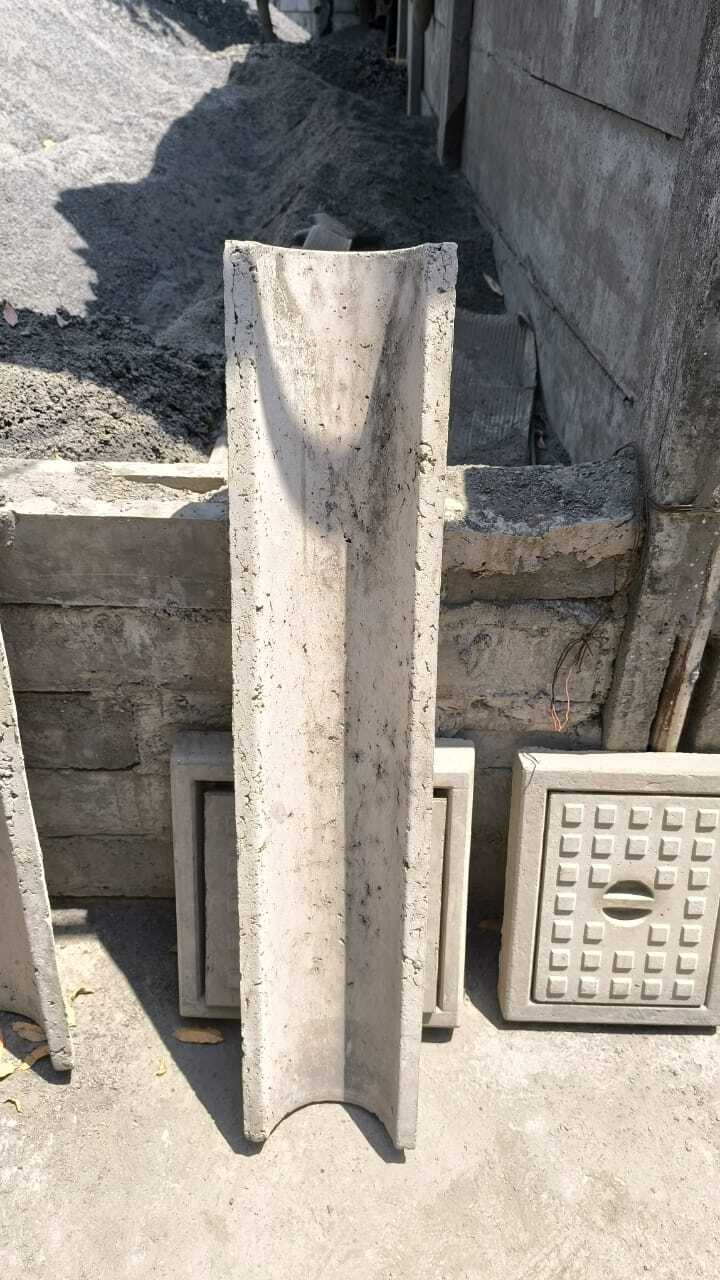 Portable Rcc Half Round Pipe - Color: Grey