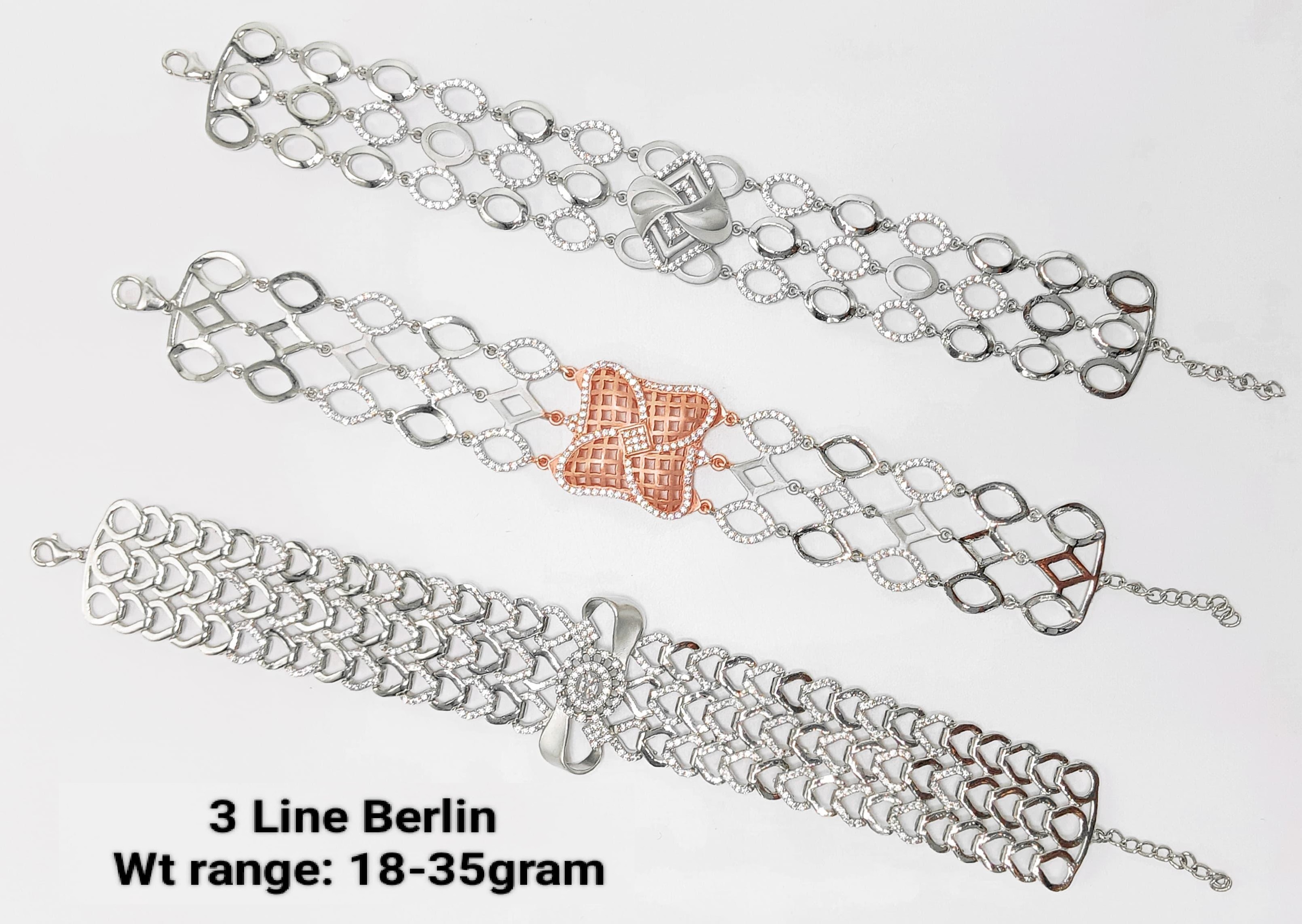 New Design Silver Berlin Bracelet - 925 Silver, Adjustable Size For Comfort, Intricate Design With Artistic Detailing, Versatile For All Occasions