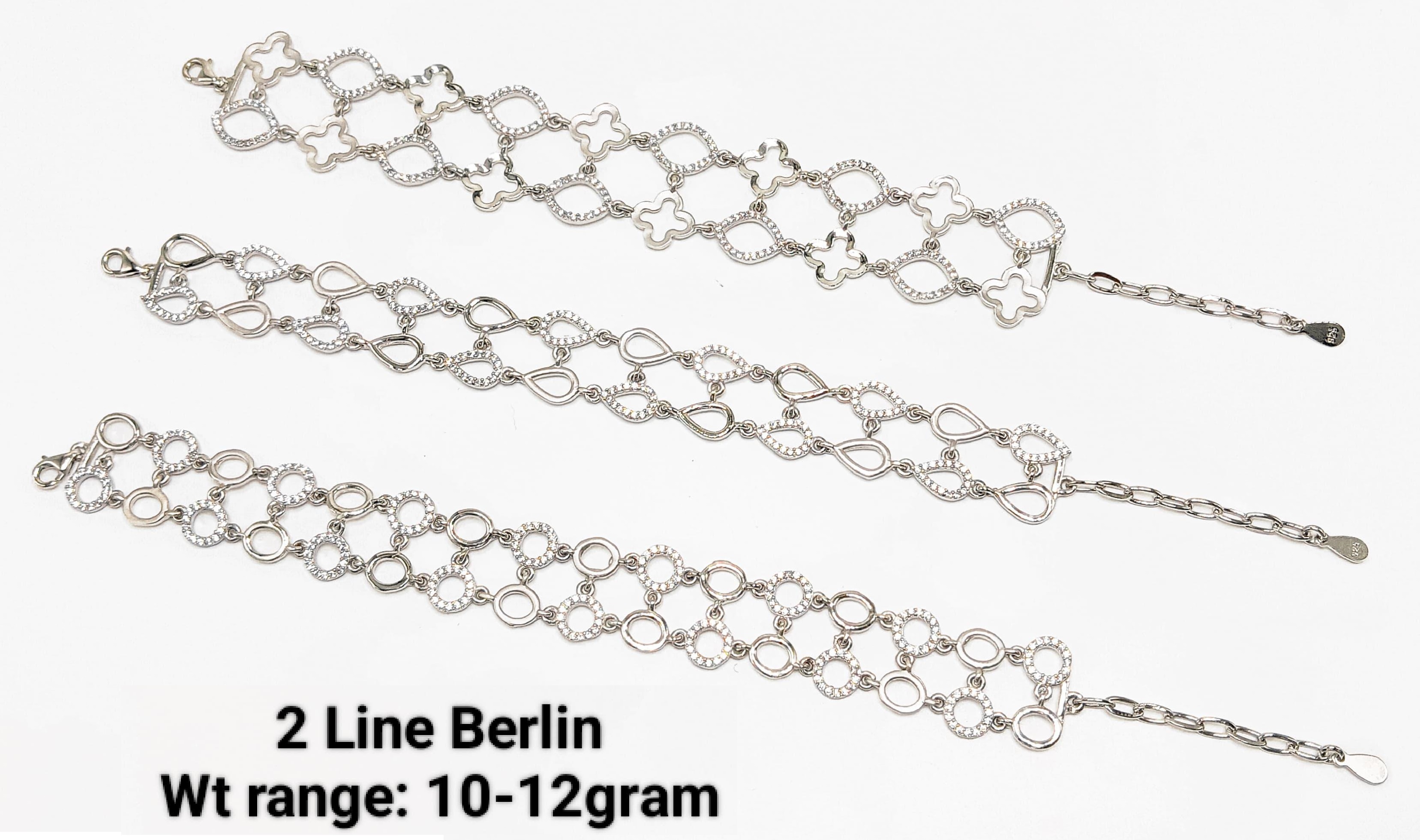 New Design Silver Berlin Bracelet - 925 Silver, Adjustable Size For Comfort, Intricate Design With Artistic Detailing, Versatile For All Occasions