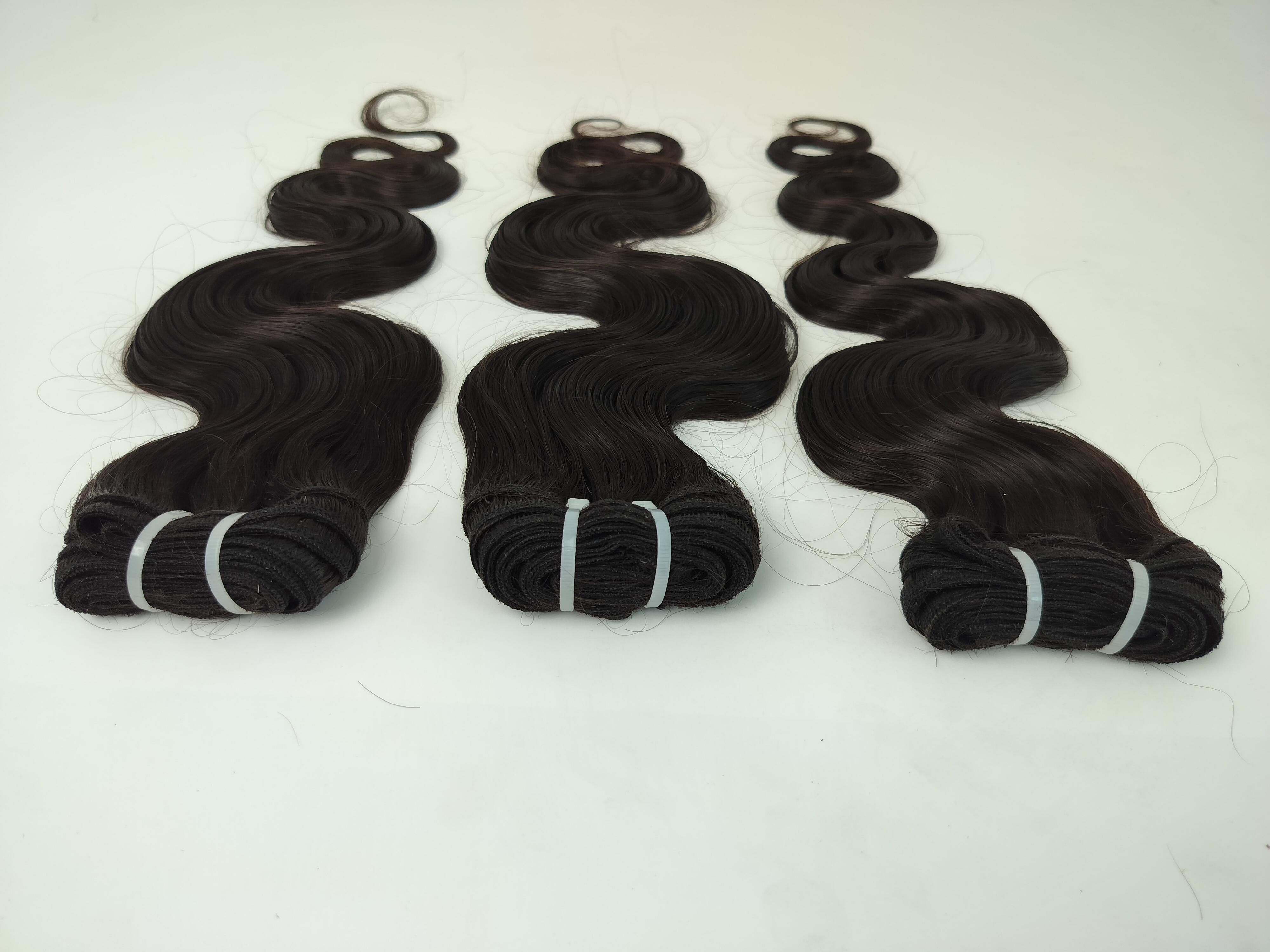 Ramy Unprocessed Indian Body Wave Human Hair Bundles With Matching Lace Closure - Color: Natural Color