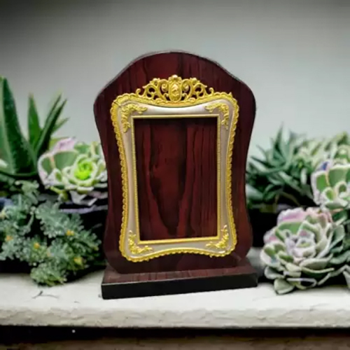 Wooden Trophy for Award - High-Quality Wood, 22 inches Tall, Warm Brown Color - Customizable Logo, Elegant Design for All Occasions